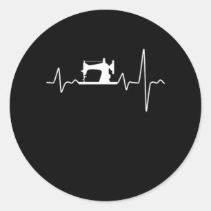 Sticker Rond Machine à coudre Heartbeat Quilt Crafting G