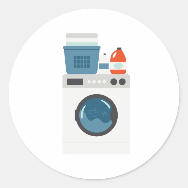 Sticker Rond Machine à laver (Devant)