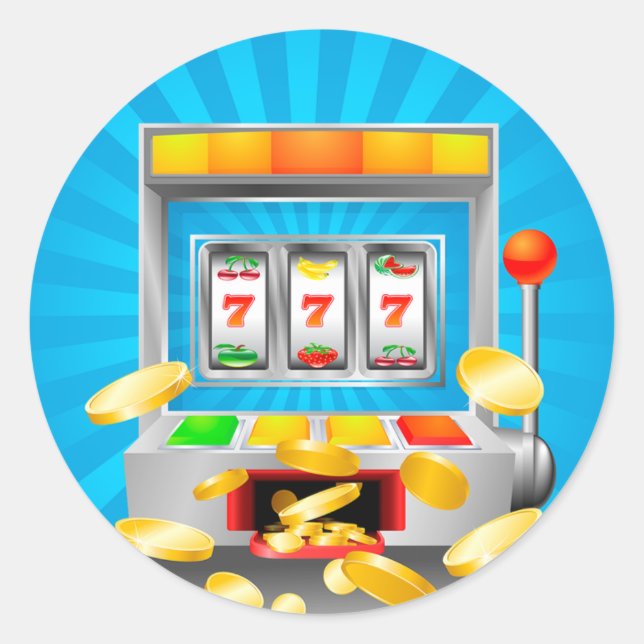 Sticker Rond Machine à sous (Devant)