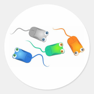 Sticker Rond Machine informatique