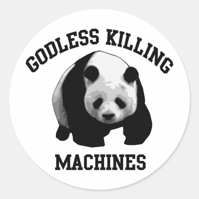 Sticker Rond Machines à tuer sans dieu (Devant)
