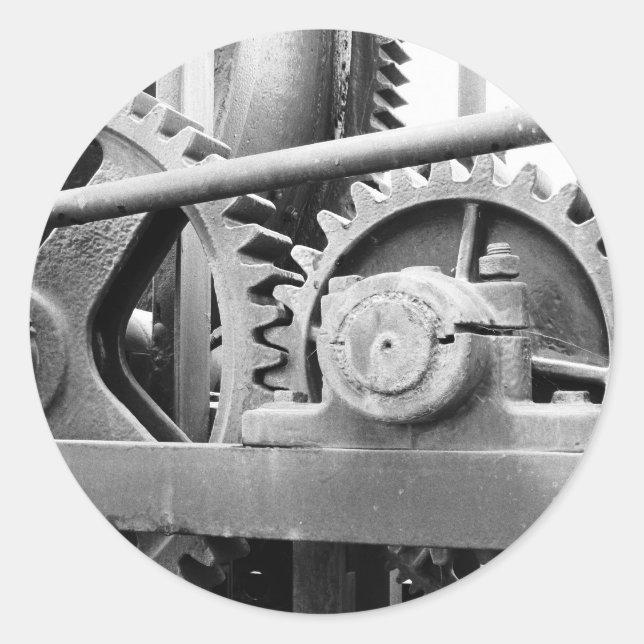 Sticker Rond Machines vintages (Devant)