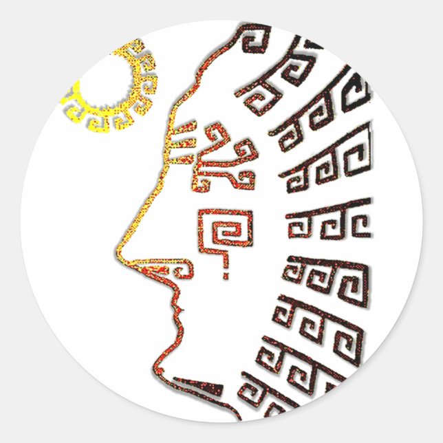 Sticker Rond Machu Picchu Cusco Pérou (Devant)