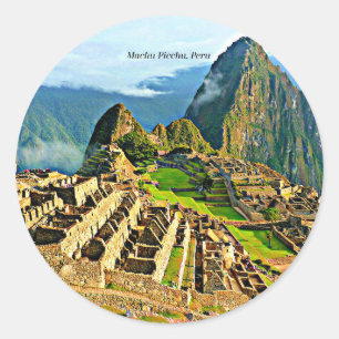 Sticker Rond Machu Picchu, Pérou