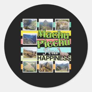 Sticker Rond Machu Picchu Pérou Bonheur
