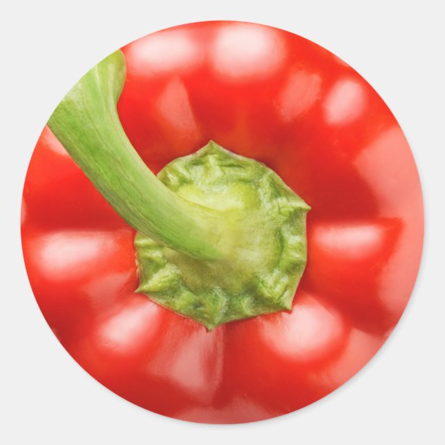 Sticker Rond Macro au poivre rouge (Devant)
