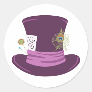 Sticker Rond Mad Hatter Casquette