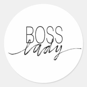 Sticker Rond Madame de patron