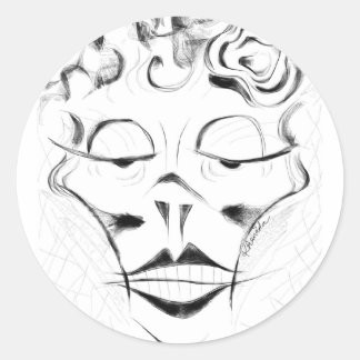 Sticker Rond Madame Macabre