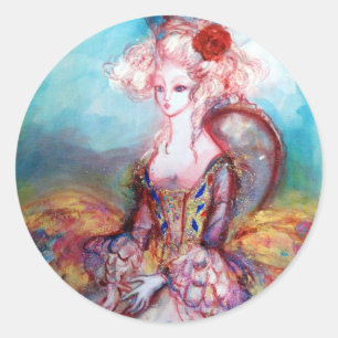 STICKER ROND MADAME POMPADOUR