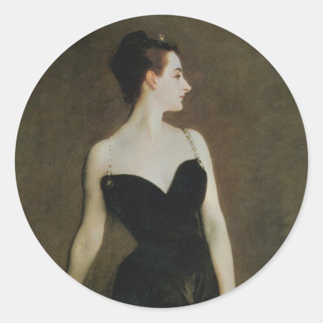 Sticker Rond Madame X par John Singer Sargent (Devant)