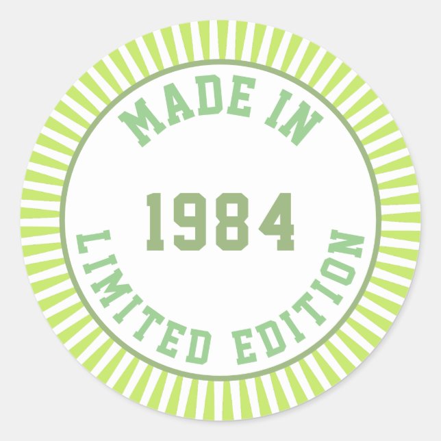 Sticker Rond Made en 1984 (Devant)
