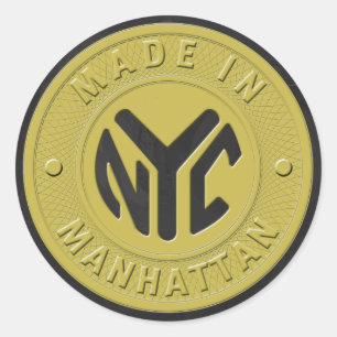 Sticker Rond Made Manhattan