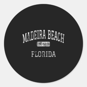 Sticker Rond Madeira Beach Floride Fl Vintage