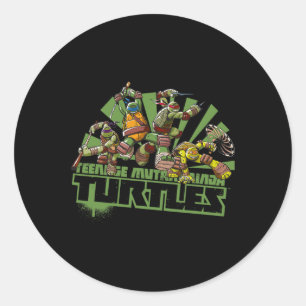 Sticker Rond Mademark X - - Original Tmnt Nouvelle Série Équipe
