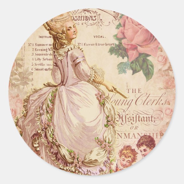 Sticker Rond Mademoiselle Couture (Devant)