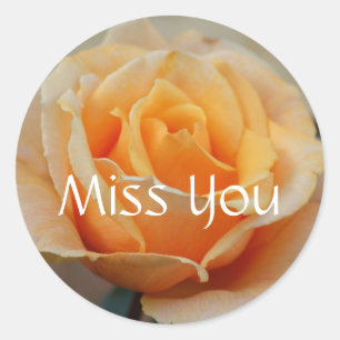 Sticker Rond Mademoiselle, rose à Peach