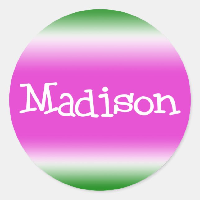 Sticker Rond Madison (Devant)