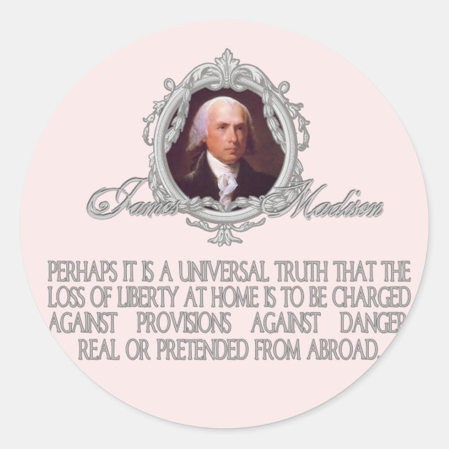 Sticker Rond Madison sur les dangers réels et prémédités (Devant)