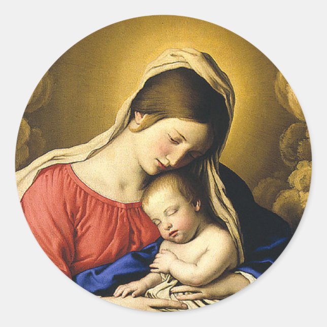 Sticker Rond Madonna et l'enfant (Devant)