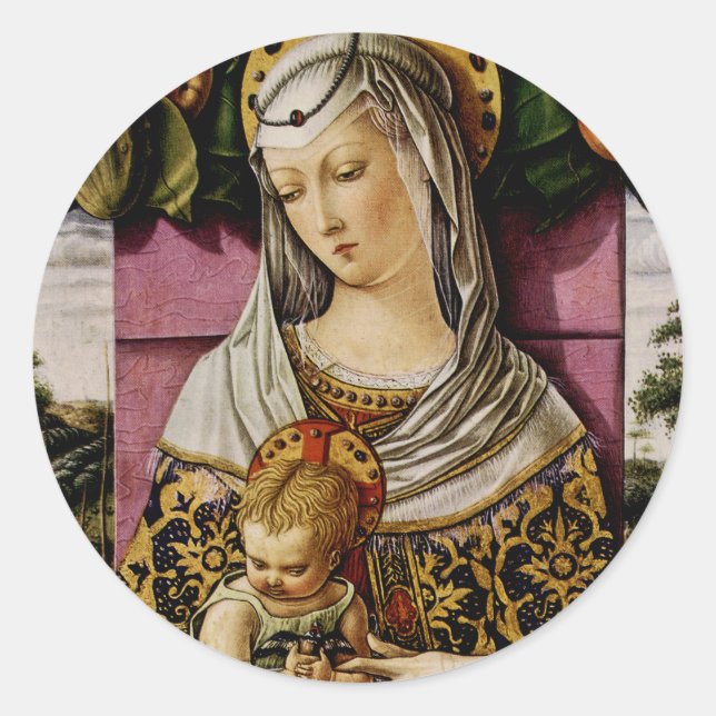 Sticker Rond Madonna et l'enfant (Devant)