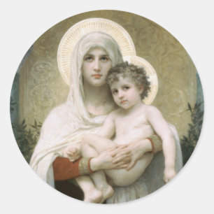 Sticker Rond Madonna et l'enfant