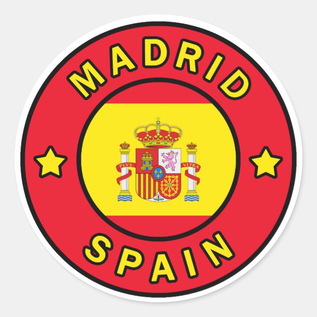 Sticker Rond Madrid Espagne (Devant)