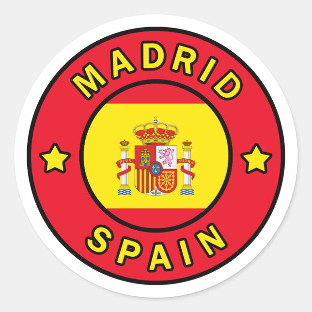 Sticker Rond Madrid Espagne (Devant)