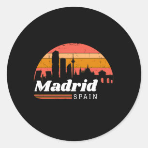 Sticker Rond Madrid Espagne Espagne Espagne Vacances