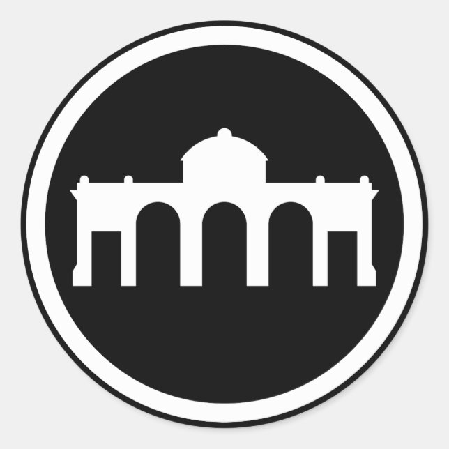 Sticker Rond Madrid, Espagne - La Collection Euro Moderne (Devant)