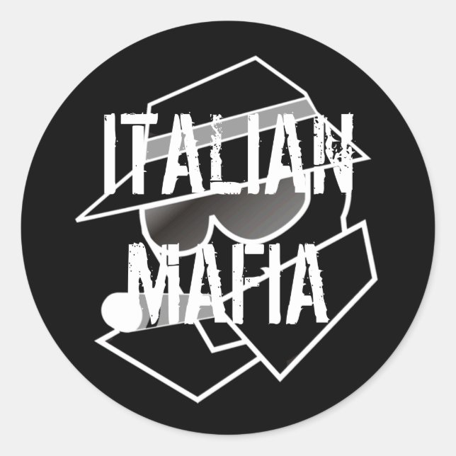 Sticker Rond Mafia italienne (Devant)