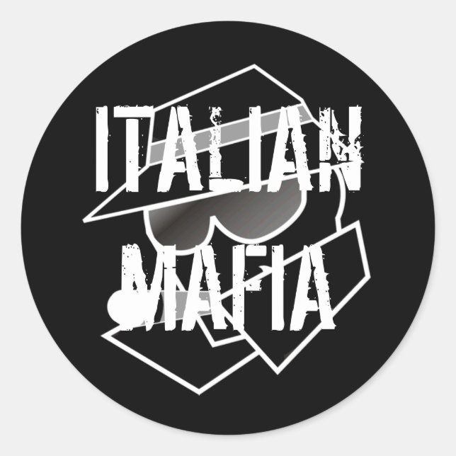 Sticker Rond Mafia italienne (Devant)