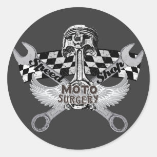 Sticker Rond Magasin de vitesse Moto