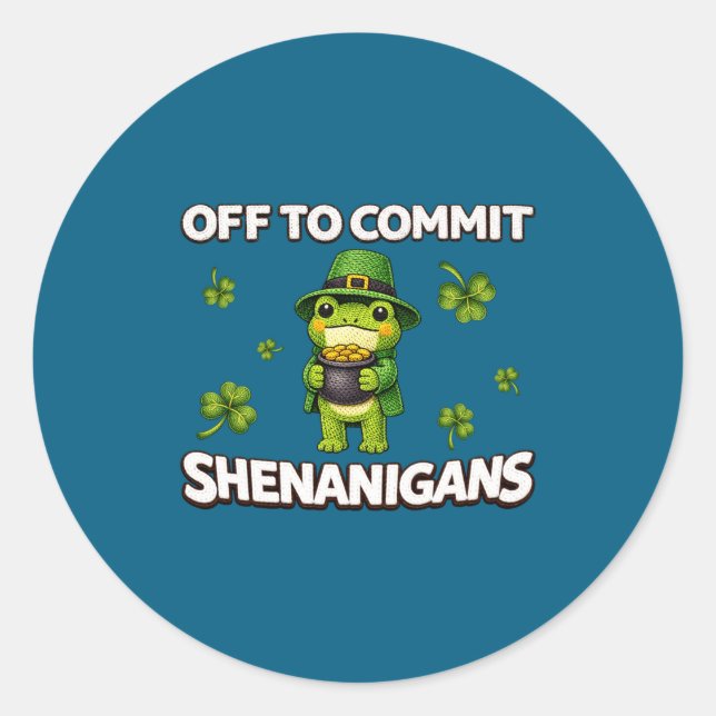 Sticker Rond Mage Grenouille de Shenanigans de Validation (Devant)