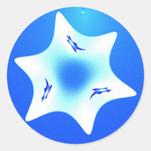 Sticker Rond Magen Lavan (Étoile blanche)