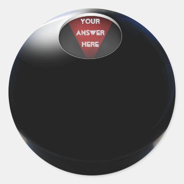 Sticker Rond Magic 8 balle (Devant)