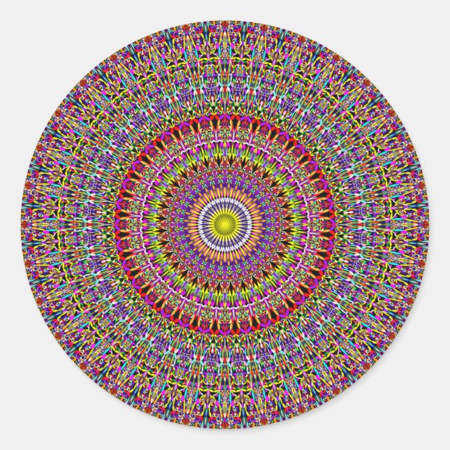 Sticker Rond Magic Ornate Garden Mandala (Devant)