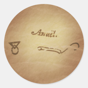 Sticker Rond Magic Seal Angel Anael Protection Charmes magiques