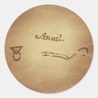 Sticker Rond Magic Seal Angel Anael Protection Charmes magiques