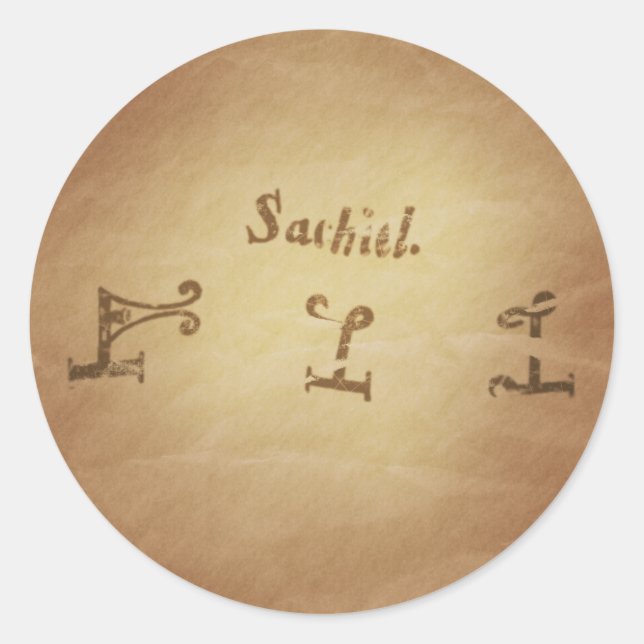 Sticker Rond Magic Seal Angel Sachiel Protection Magique Charme (Devant)