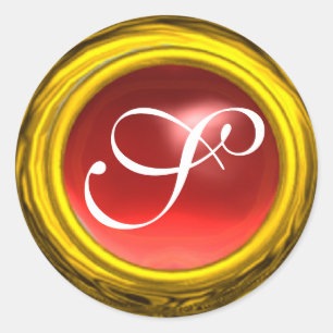 Sticker Rond MAGIC TOPAZ, brillant rose rouge rouge vif
