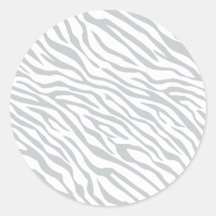 Sticker Rond Magic Zebra Stripes Click to Customize Grey Color