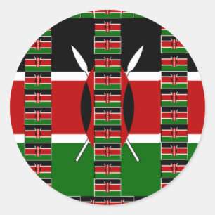 Sticker Rond 🇰🇪 Magical Kenya : Cadre d'Unité et de Fierté