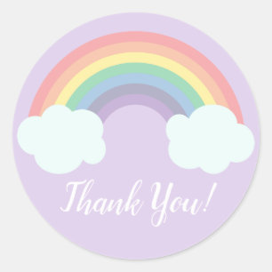 Sticker Rond Magical Rainbow Birthday Favoriser
