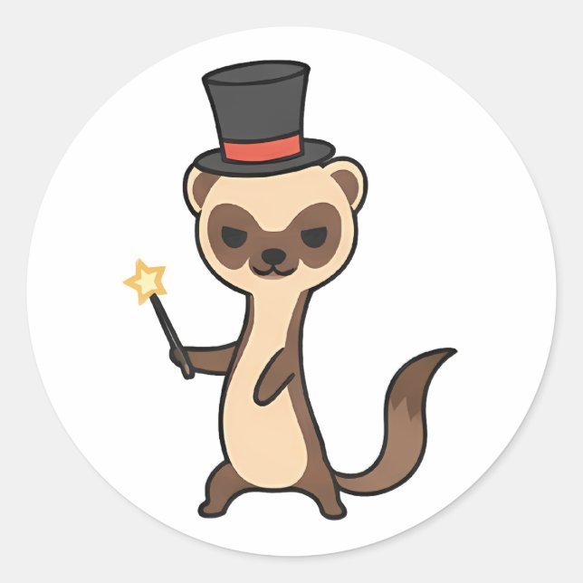Sticker Rond Magician Meerkat (Devant)