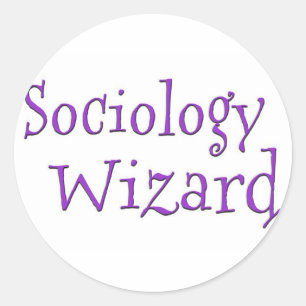Sticker Rond Magicien de sociologie