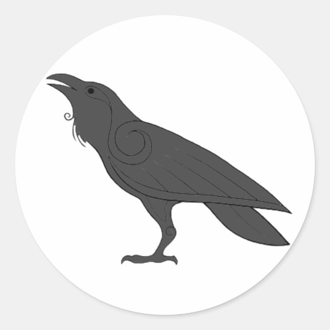 Sticker Rond Magick - Corbeau (Devant)