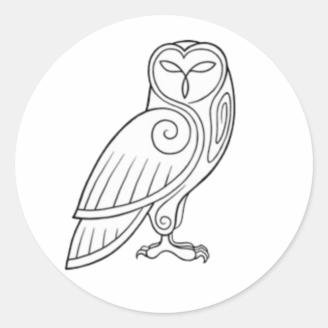 Sticker Rond Magick - Hibou (Devant)
