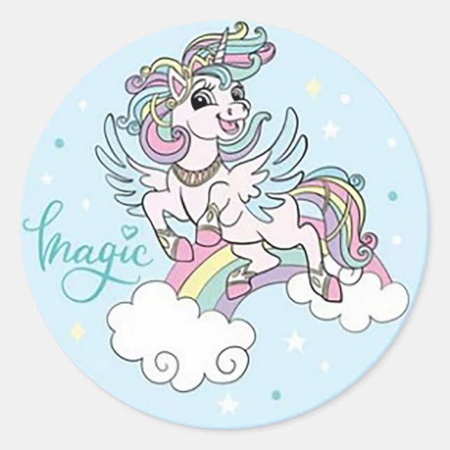 Sticker Rond Magie Bleue (Devant)
