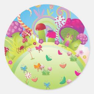 Sticker Rond Magie Candyland